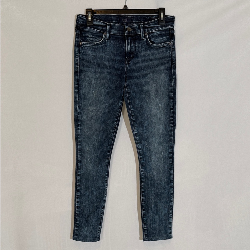 Agolde Colette Jeans Size 26 Low Rise Skinny Light Distressing